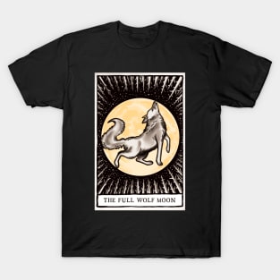 The Full Wolf Moon Tarot Card T-Shirt